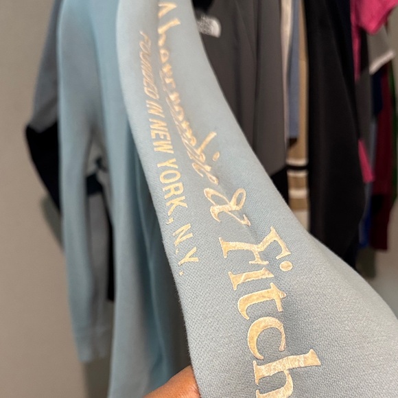 Abercrombie & Fitch Sky Blue Crewneck Fleece - Picture 3 of 4